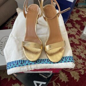 Steve Madden Gold Strappy Heels